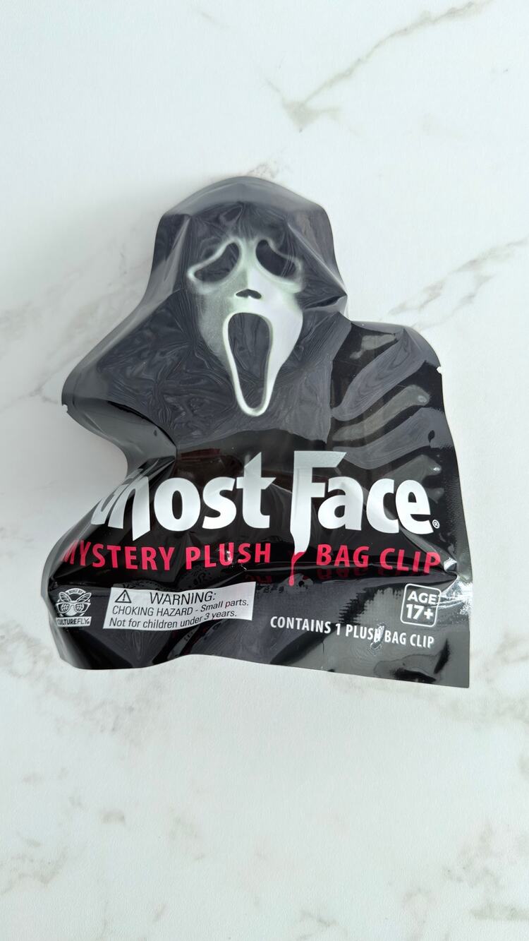 CultureFly Ghost Face Mystery Plush Bag Clip 3D Keychain SEALED